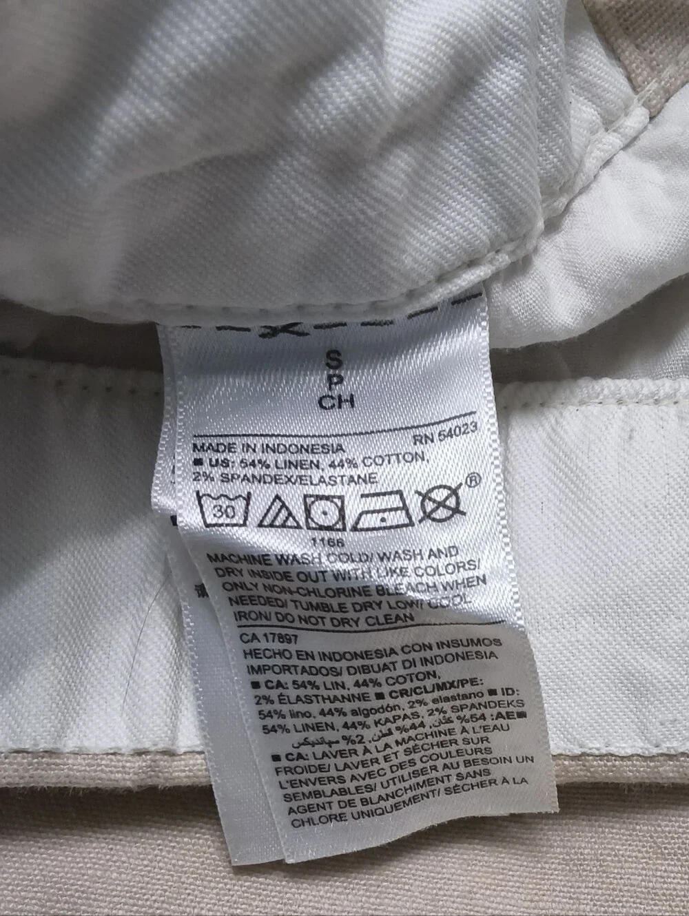 Men's Linen Old Navy Pants Cream Color Size Small
